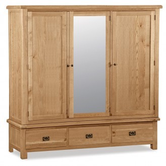 Global Home Collection 27 Extra Large Triple Wardrobe