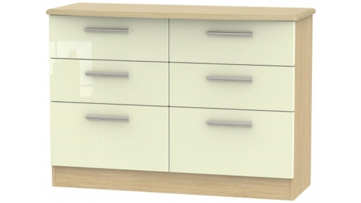 Knightsbridge Cream Gloss & Light Oak