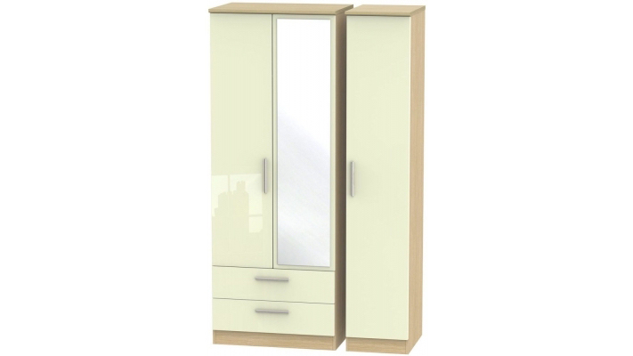 Knightsbridge Cream Gloss & Light Oak