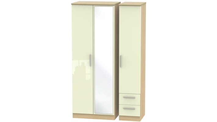 Knightsbridge Cream Gloss & Light Oak
